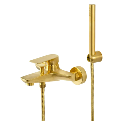 Смеситель для ванны с душем Remer Infinity I02BG золото Смеситель для ванны с душем Remer Infinity I02BG золото