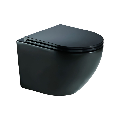Унитаз подвесной AVS Сфера безободковый, черный матовый