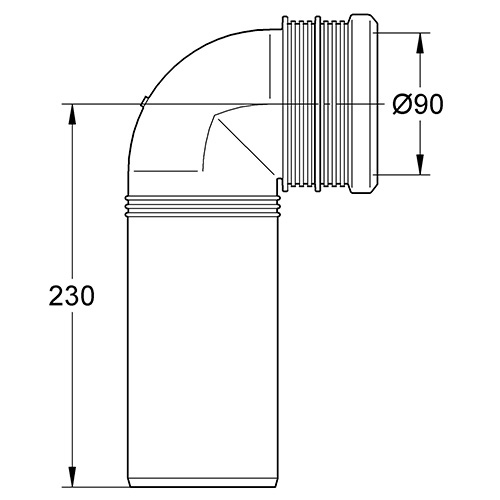 Отвод на инсталляцию d 90 Grohe 42327000 Отвод на инсталляцию d 90 Grohe 42327000