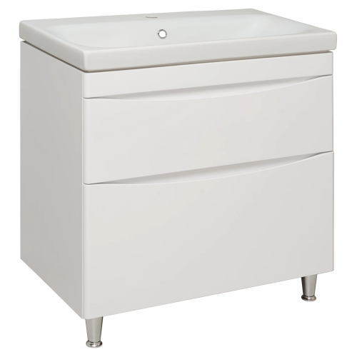 Тумба с раковиной Runo Афина Moduo 80 белая Тумба с раковиной Runo Афина Moduo 80 белая