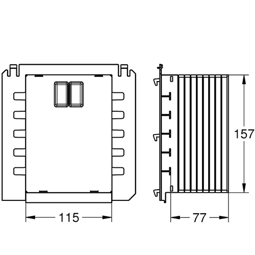 Ревизионный короб для крепления малых панелей смыва 40911000 Ревизионный короб для крепления малых панелей смыва 40911000