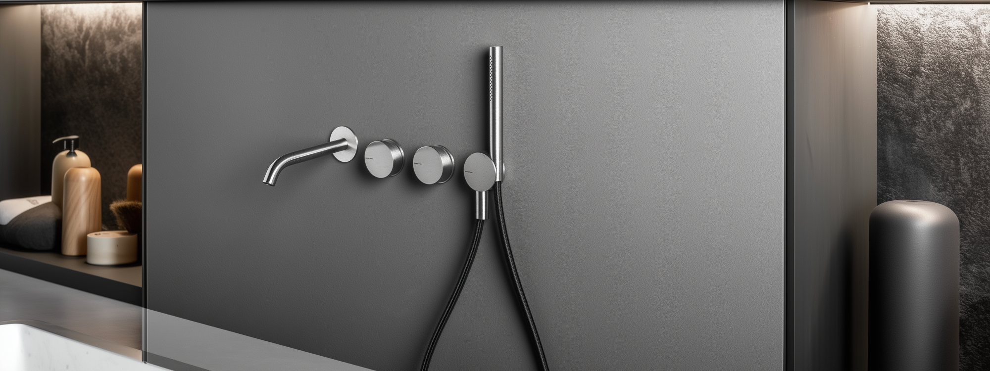 Модная сантехника в цвете сталь Модная сантехника в цвете сталь