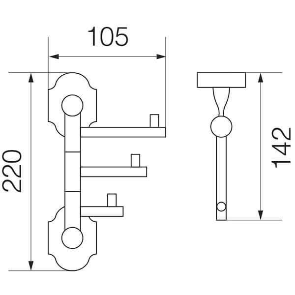 Крючок тройной Stanford Veragio VR.STD-7735.CR Крючок тройной Stanford Veragio VR.STD-7735.CR