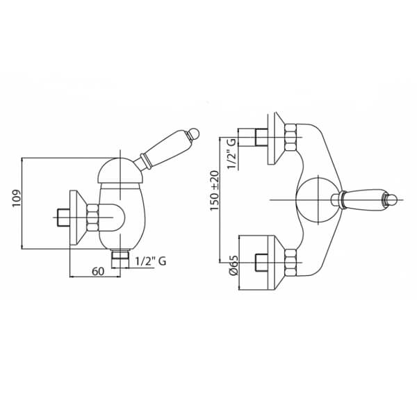Смеситель для душа Cezares Swarovski VINTAGE-DM-01-Sw хром Смеситель для душа Cezares Swarovski VINTAGE-DM-01-Sw хром