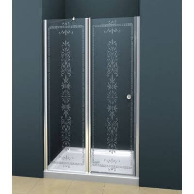 Душевая дверь в нишу Cezares Royal Palace ROYAL PALACE-B-12-60/60-C 120 профиль хром, прозрачное стекло с узором Душевая дверь в нишу Cezares Royal Palace ROYAL PALACE-B-12-60/60-C 120 профиль хром, прозрачное стекло с узором