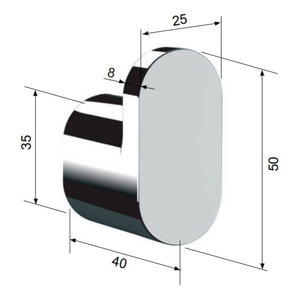 Крючок Lounge Remer LN50NO Крючок Lounge Remer LN50NO