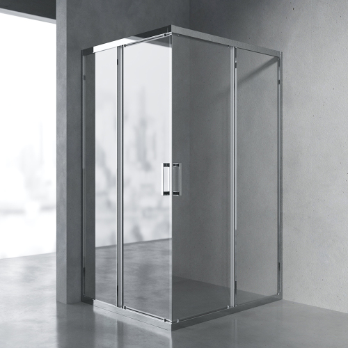 Душевой уголок AVS Куб 100x90 профиль хром, стекло прозрачное