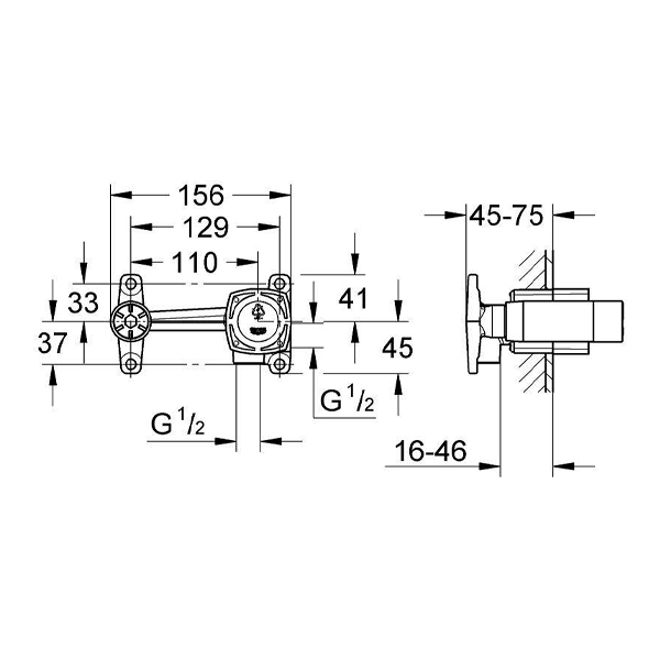 Встраиваемый механизм Grandera Grohe 23303000 Встраиваемый механизм Grandera Grohe 23303000
