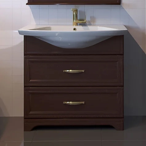 Мебель для ванной ASB Wood Line Берта 85 антикварный орех Мебель для ванной ASB Wood Line Берта 85 антикварный орех