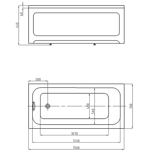 Акриловая ванна Aquatek Мия 150x70 белая, без каркаса Акриловая ванна Aquatek Мия 150x70 белая, без каркаса