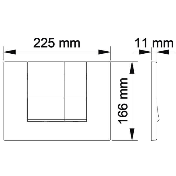 Кнопка смыва Square S5 Berges 040045 Кнопка смыва Square S5 Berges 040045