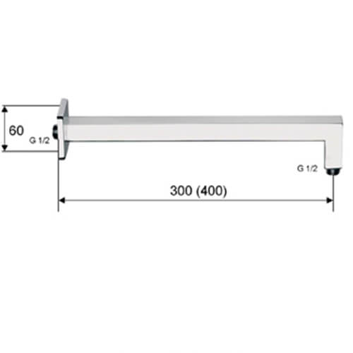 Кронштейн 1/2 400 мм Remer RR 348S Кронштейн 1/2 400 мм Remer RR 348S