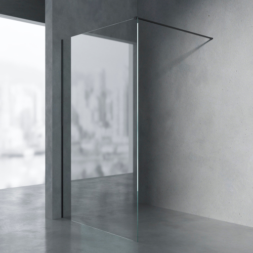 Душевая перегородка AVS Walk In 100 профиль черный, стекло прозрачное Душевая перегородка AVS Walk In 100 профиль черный, стекло прозрачное