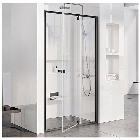 Душевая дверь в нишу Ravak Pivot 100 профиль черный, стекло прозрачное Душевая дверь в нишу Ravak Pivot 100 профиль черный, стекло прозрачное