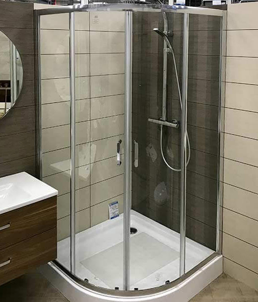 Душевой уголок AVS Раунд 90x90 профиль хром, стекло прозрачное с поддоном