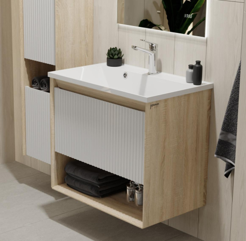 Тумба с раковиной Jorno Tossony 90 сонома светлая Тумба с раковиной Jorno Tossony 90 сонома светлая