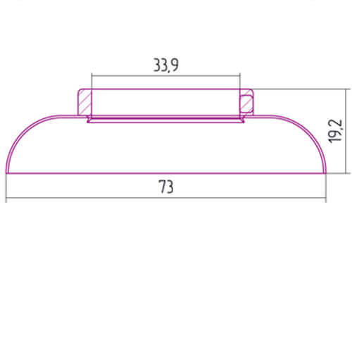 Отражатель декоративный d-33,7мм Сунержа 05-1028-0003