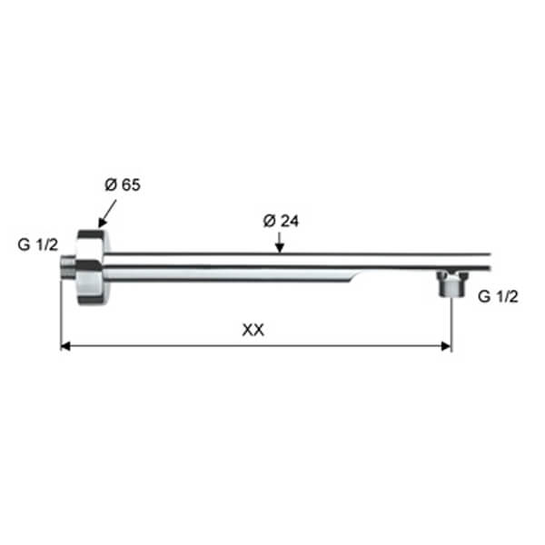 Кронштейн для верхнего душа Remer 348N30BG Кронштейн для верхнего душа Remer 348N30BG