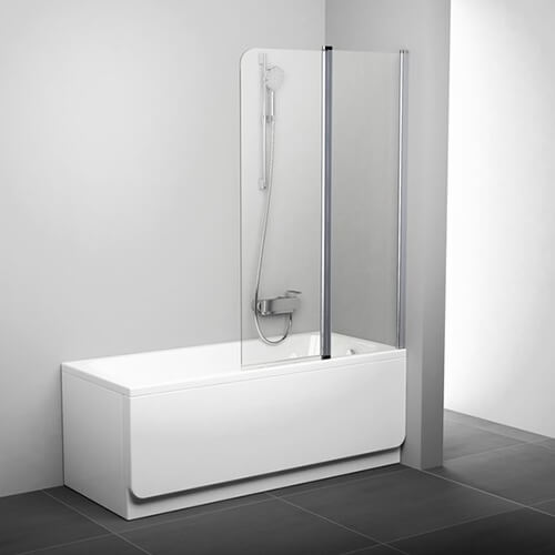 Шторка на ванну Ravak Chrome СVS2 100 профиль хром, стекло прозрачное Шторка на ванну Ravak Chrome СVS2 100 профиль хром, стекло прозрачное