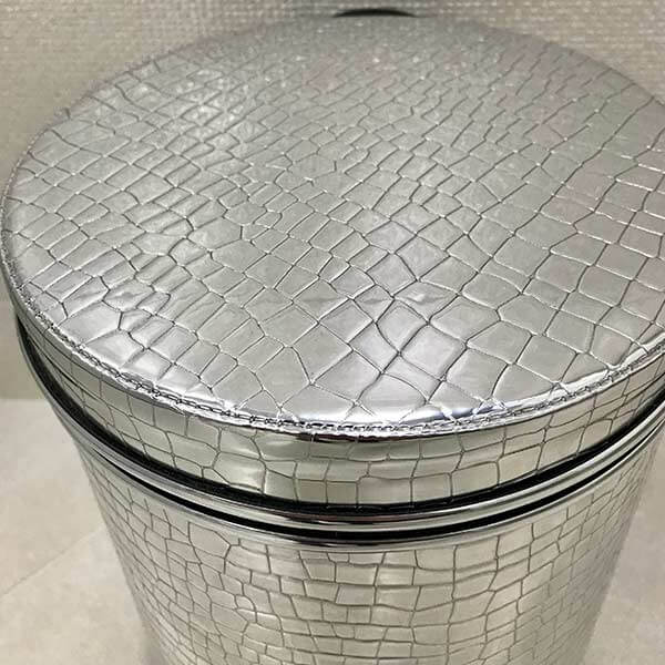 Ведро для мусора AVS серебро (крокодил) 5 л