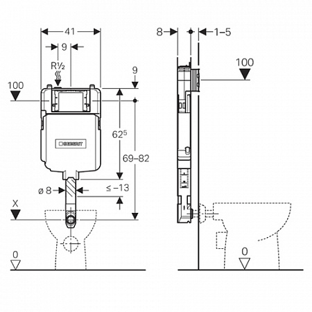 109.791.00.1Бачок д/скрыт монт Sigma 8 см GEBERIT 109.791.00.1Бачок д/скрыт монт Sigma 8 см GEBERIT