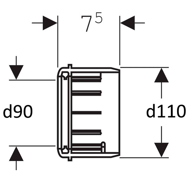 Переход для инсталляции 110х90 Grohe 42242000 Переход для инсталляции 110х90 Grohe 42242000