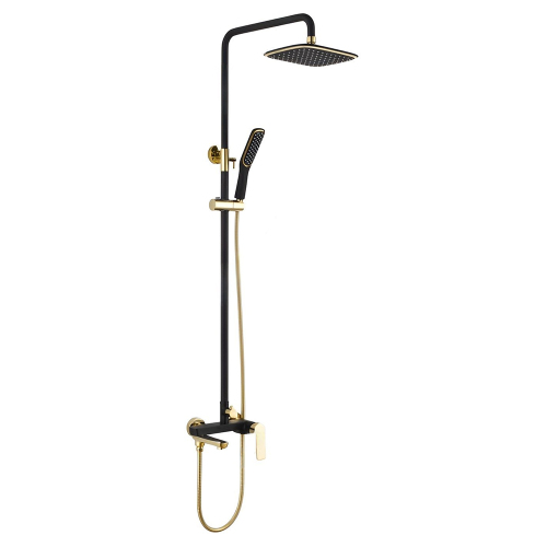 Душевая стойка Accoona A8304WF черный/золото Душевая стойка Accoona A8304WF черный/золото