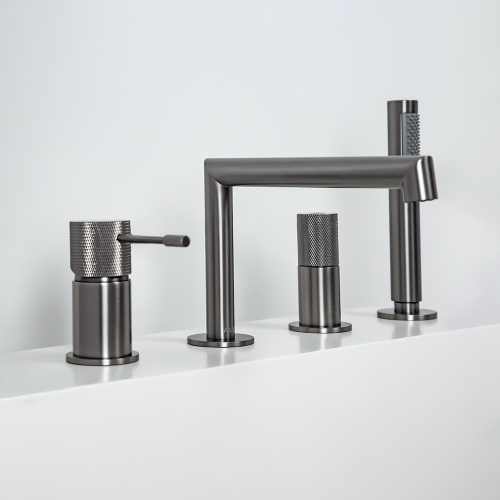 Смеситель на борт ванны AVS Seeme оружейная сталь Смеситель на борт ванны AVS Seeme оружейная сталь