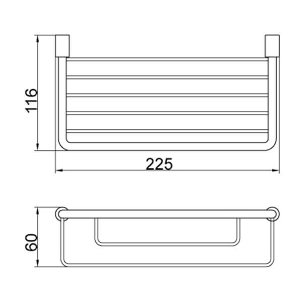 Полка 225х116х60 Basket Veragio VR.GFT-9056.BR Полка 225х116х60 Basket Veragio VR.GFT-9056.BR