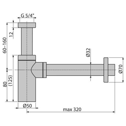 Сифон Alcaplast A400 Сифон Alcaplast A400