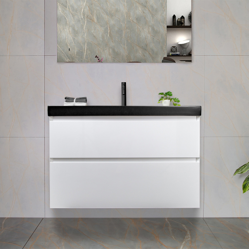 Тумба с раковиной AVS Гармония 80 белая (раковина 02 черная матовая) Тумба с раковиной AVS Гармония 80 белая (раковина 02 черная матовая)