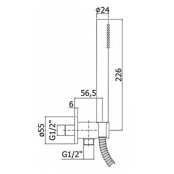 Ручной душ+Шланговое подключение с держателем+шланг 1500 ХРОМ TONDO PAFFONI ZDUP094CR Ручной душ+Шланговое подключение с держателем+шланг 1500 ХРОМ TONDO PAFFONI ZDUP094CR