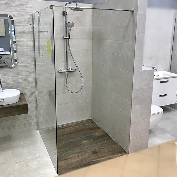 Душевая перегородка AVS Walk In 100 профиль хром, стекло прозрачное Душевая перегородка AVS Walk In 100 профиль хром, стекло прозрачное