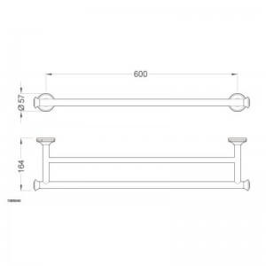 Полотенцедержатель двойной 600 Superior Schein 7066040 Полотенцедержатель двойной 600 Superior Schein 7066040