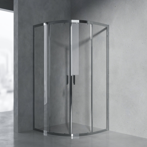 Душевой уголок AVS Раунд Изи 100x100 профиль хром, стекло прозрачное