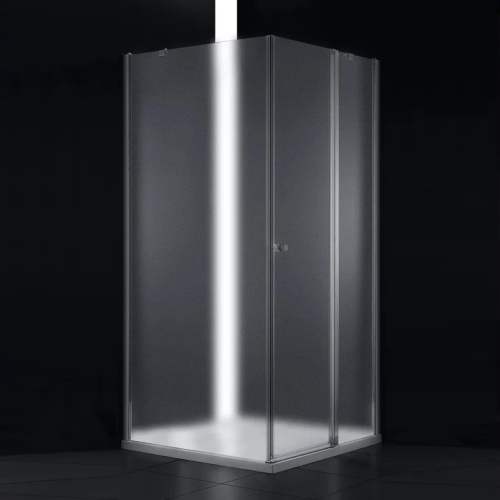 Душевой уголок Cezares Elena ELENA-W-A-12-100-P-Cr-R 100х100 профиль хром, рифленое стекло
