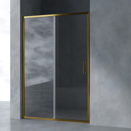 Душевая дверь в нишу AVS Вектор 130 см профиль брашированное золото, стекло прозрачное Душевая дверь в нишу AVS Вектор 130 см профиль брашированное золото, стекло прозрачное