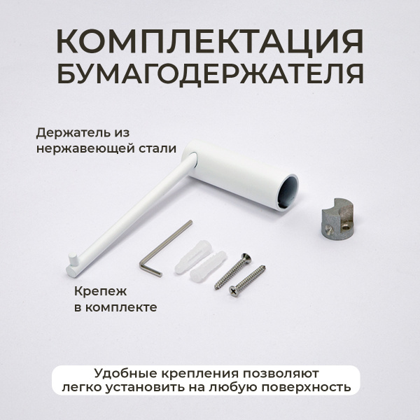 Держатель для туалетной бумаги AVS Slimmer белый матовый Держатель для туалетной бумаги AVS Slimmer белый матовый