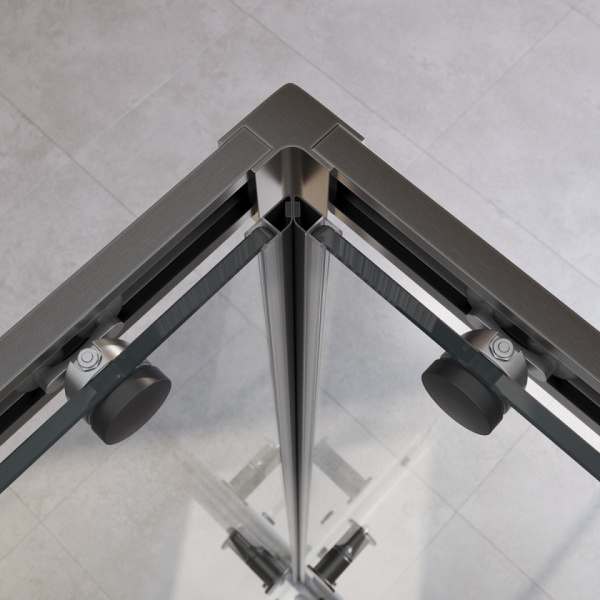 Душевой уголок Cezares Relax RELAX-304-A-2-90-C-GM 90х90 профиль оружейная сталь, стекло прозрачное Душевой уголок Cezares Relax RELAX-304-A-2-90-C-GM 90х90 профиль оружейная сталь, стекло прозрачное