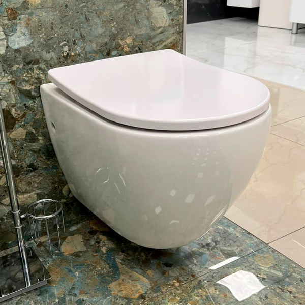 Унитаз подвесной BelBagno Sfera-R BB513CH+BB2031SC безободковый с микролифтом Унитаз подвесной BelBagno Sfera-R BB513CH+BB2031SC безободковый с микролифтом