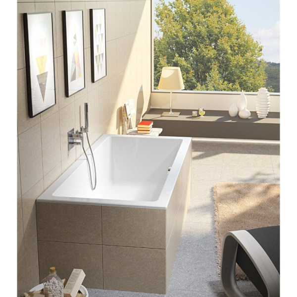 Акриловая ванна Riho Lugo velvet 190х90 белая матовая, без ножек