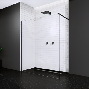 Душевая перегородка Radaway Modo New II 100 профиль черный матовый, стекло прозрачное