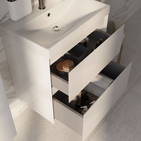 Тумба с раковиной AVS Гармония 60 SL белая Тумба с раковиной AVS Гармония 60 SL белая