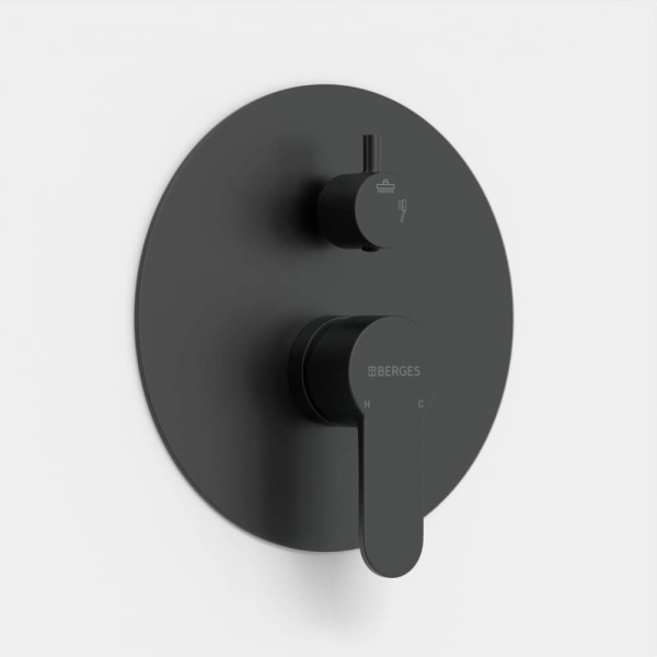 Душевой комплект 3в1 Berges Ventas 2R 073004 черный матовый Душевой комплект 3в1 Berges Ventas 2R 073004 черный матовый