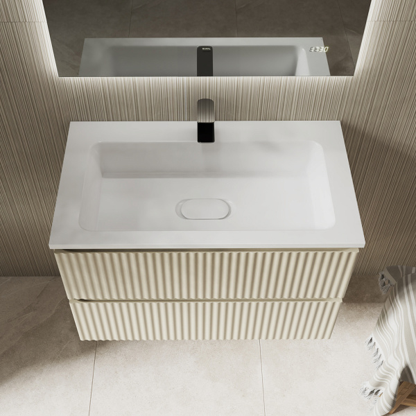 Тумба с раковиной RAVAL Coste 80 светло-коричневая Тумба с раковиной RAVAL Coste 80 светло-коричневая