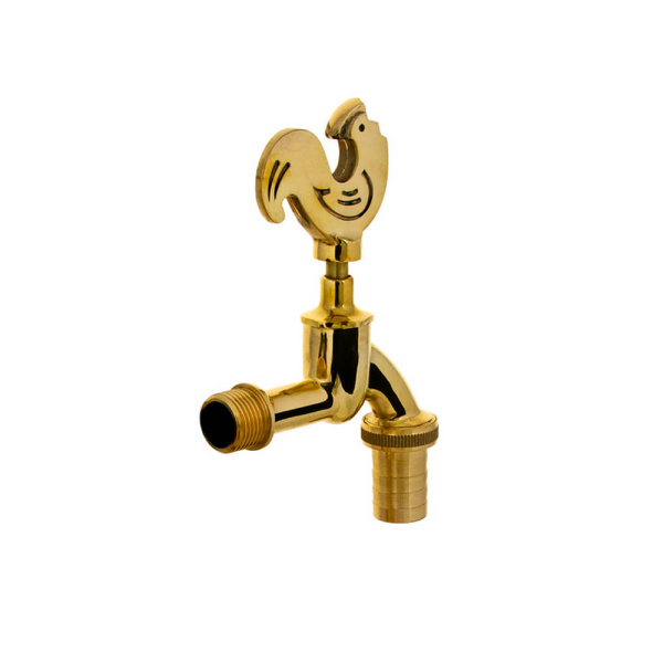 Кран с носом Петушок золото 1/2" вентильный Santera ST202CG