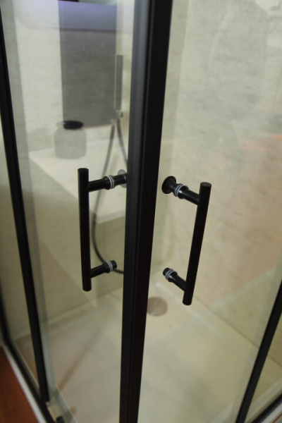 Душевой уголок Cezares Eco ECO-O-R-2-90-C-NERO 90x90 профиль черный, прозрачное стекло