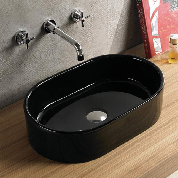 Раковина AVS 50x39 черная глянцевая с донным клапаном Раковина AVS 50x39 черная глянцевая с донным клапаном