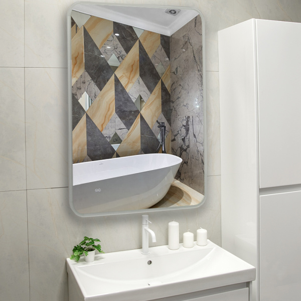 Зеркало с подсветкой AVS Виола 120x80 см, антипар