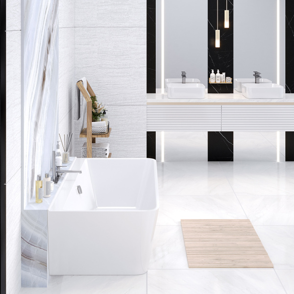 Ванна из искусственного камня Aqua de Marco Dante 170x75 белая Ванна из искусственного камня Aqua de Marco Dante 170x75 белая